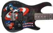 Peavey Marvel Avengers Captain America 3/4 Size Electric Guitar Signed by Stan Lee with Certificate of Authenticity (Serial  BRBBJ301494)