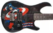 Peavey Marvel Avengers Captain America 3/4 Size Electric Guitar Signed by Stan Lee with Certifica...