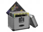 Odyssey KLP2SIL  Krom Series Stacking Record/Utility Case for 70 Vinyl Records - Silver