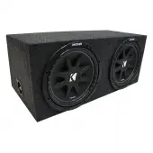 Universal Car Stereo Rearfire Sealed Dual 10" Kicker Comp C10 Sub Box Enclosure - Final 2 Ohm