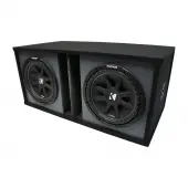 Universal Car Stereo Dual 10" Kicker Comp C10 Bundle with Paintable Ported Sub Box Enclosure