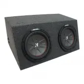 Universal Car Stereo Hatchback Sealed Dual 12" Kicker CompR CWR12 Sub Box Enclosure - Final ...