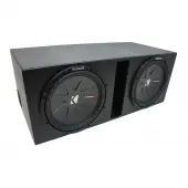 Universal Car Stereo Rhino Coated Ported Dual 15" Kicker CompR CWR15 Sub Box Enclosure - Fin...