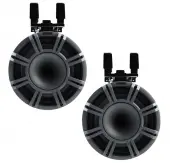 Kicker KMTC9 Marine Audio Charcoal 9" Speaker Boat Tower Horn Pair 44KMTC94C