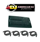 American DJ Lighting Scene Setter DMX 24CH Dimmer LED Par Can Wash Controller w/ (4) DMX Cables