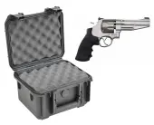 SKB 3I-0907-6B-L Waterproof Plastic Gun Case for Smith & Wesson Model 627 Eight Shot .357 Magnum .38 Special Revolver Handgun