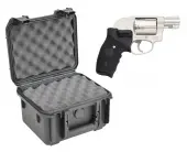 SKB 3I-0907-6B-L Waterproof Plastic Gun Case for Smith & Wesson Model 638 Five Shot .38 Special Revolver Handgun