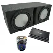 Universal Car Stereo Vented Port Dual 15" Harmony A152 Sub Box & CX1200.1