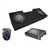 Compatible with 1982-1992 Pontiac Firebird Coupe Kicker CompR CWR12 Dual 12" Sub Box Enclosure Package & CX1200.1 Amp