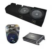 Compatible with 2001-2003 Ford F-150 Super Crew Truck Kicker CompR CWR10 Dual 10" Sub Box En...