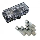 Harmony Audio HA-AGUFD2 Car 2-Way AGU Fused Distribution Block & 80 Amp Fuses