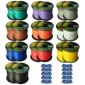 Harmony Audio Primary Single Conductor 14 Gauge Power or Ground Wire - 20 Rolls - 3000 Feet - Col...