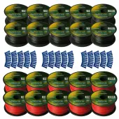 Harmony Audio Primary Single Conductor 18 Gauge Power or Ground Wire - 20 Rolls - 2000 Feet - Red & Black for Car Audio / Trailer / Model Train / Remote