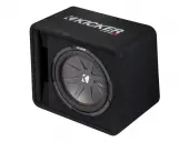 Kicker 43VCWR122 12" CompR Series Sub 500W RMS 2 Ohm Vented Loaded Subwoofer Enclosure - Lim...