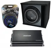 Harmony Audio HA-ML151 Loaded 15" Sub 3200W Ported SPL Sub Box & CXA1200.1 Amp