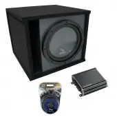 Universal Car Stereo Paintable Ported 12" Harmony R124 Sub Box & CXA400.1