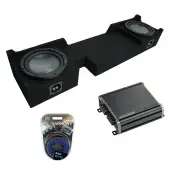 2004-2008 Ford F-150 Super Crew Truck Harmony R104 Dual 10" Loaded Sub Box Bundle with Kicker CX300.1 Amp & Install Kit