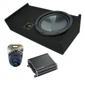 2009-2014 Ford F-150 Super Crew Truck Harmony R124 Single 12" Sub Box & CXA400.1