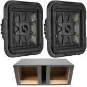 Kicker Car Audio L7 10" 1000W Subwoofers 46L7T102 and Vented Enclosure Sub Box