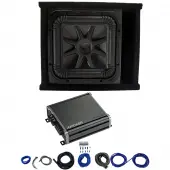 Kicker L7S12 Solo-Baric Subwoofer Ported Box with 46CXA8001 Amp & Install Kit