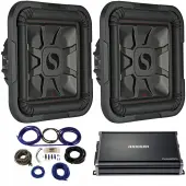 Kicker Car Audio L7 8" 700W Subwoofers 46L7T82 w/ CXA12001 Stereo Sub Amp