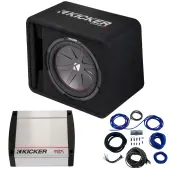 Kicker 43VCWR122 12" 500W CompR Loaded Enclosure w/ 40KX400.1 Sub Amplifier