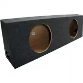 Dual 12" Subwoofer Regular Standard Cab Truck Sub Box Enclosure 5/8" MDF - Gray