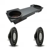 2002-2013 Cadillac Escalade EXT Underseat Harmony F124 Dual 12 Rhino Coated Sub Box Enclosure