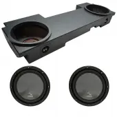 2002-2013 Cadillac Escalade EXT Underseat Harmony R124 Dual 12 Rhino Coated Sub Box Enclosure