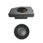 2002-2015 Dodge Ram Quad / Crew Truck Alpine Type R R-W10D4 Single 10" Rhino Coated Sub Box Enclosure - Final 2 Ohm