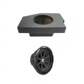 2002-2015 Dodge Ram Quad / Crew Truck Kicker Comp C10 Single 10" Rhino Coated Sub Box Enclos...