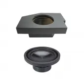 2002-2015 Dodge Ram Quad / Crew Truck Alpine SWT-10S2 Single 10" Rhino Coated Sub Box Enclos...