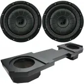 2002-2015 Dodge Ram Quad or Crew Truck Kicker CompVT CVT10 Dual 10" Rhino Coated Sub Box Enc...