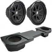 2002-2015 Dodge Ram Quad or Crew Truck Kicker Comp C10 Dual 10" Rhino Coated Sub Box Enclosu...