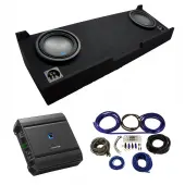 2007-2013 GMC Sierra Crew Cab Truck Alpine Type S S-W10D2 Dual 10" Sub Box Enclosure with S2-A60M Amplifier & 4GA Amp Kit