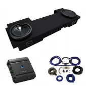 2002-2013 Chevy Silverado HD Crew Truck Alpine SWT-10S4 Dual 10" Sub Box Enclosure with S2-A60M Amplifier & 4GA Amp Kit