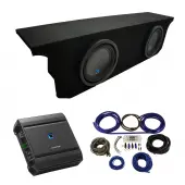 2007-2018 Jeep Wrangler JK Unlimited Alpine Type S S-W10D2 Dual 10" Sub Box Enclosure with S2-A60M Amplifier & 4GA Amp Kit