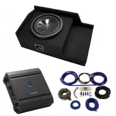 1999-2006 Chevy Silverado Ext Cab Truck Alpine SWT-10S2 Single 10 Sub Box Enclosure with S2-A60M Amplifier & 4GA Amp Kit