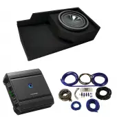 1988-1998 Chevy CK Silverado Ext Truck Alpine SWT-10S2 Single 10 Sub Box Enclosure with S2-A60M Amplifier & 4GA Amp Kit