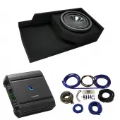 1988-1998 GMC Sierra Ext Cab Truck Alpine SWT-10S2 Single 10" Sub Box Enclosure with S2-A60M Amplifier & 4GA Amp Kit