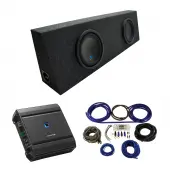 Universal Regular Standard Cab Truck Alpine Type S S-W10D2 Dual 10" Sub Box Enclosure with S2-A60M Amplifier & 4GA Amp Kit