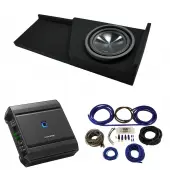 2007-2013 GMC Sierra Extended Cab Truck Alpine SWT-10S2 Single 10 Sub Box Enclosure with S2-A60M Amplifier & 4GA Amp Kit