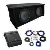 2007-UP Jeep Wrangler 2 Door Dual 10" Enclosure Alpine Type S S-W10D2 Sub Box Package with S2-A60M Amplifier & 4GA Amp Kit
