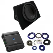 1990-2005 Mazda Miata MX-5 Convertible Alpine SWT-10S2 Single 10" Sub Box Enclosure with S2-A60M Amplifier & 4GA Amp Kit