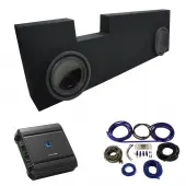 2001-2014 Ford F250 F350 Super Crew Truck Alpine SWT-10S4 Dual 10 Sub Box Enclosure with S2-A60M Amplifier & 4GA Amp Kit