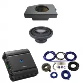 2002-2015 Dodge Ram Quad / Crew Truck Alpine SWT-10S2 Single 10" Rhino Coated Sub Box Enclosure with S2-A60M Amplifier & 4GA Amp Kit