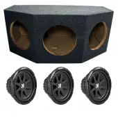 Triple 10" Loaded Kicker C10 Subwoofer Box (10C10-4)