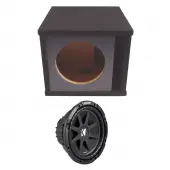 Premium Painted Face Single 15" Loaded Kicker C15 Vented Subwoofer Box (10C15-4)