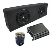 Universal Regular Standard Cab Truck Kicker Comp C12 Dual 12" Sub Box Enclosure & CXA800...