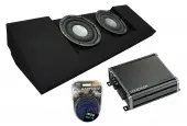 Compatible with 2015-UP Chevy Colorado Crew Cab Truck Dual 10" Harmony HA-F104 Sub Box CXA800.1